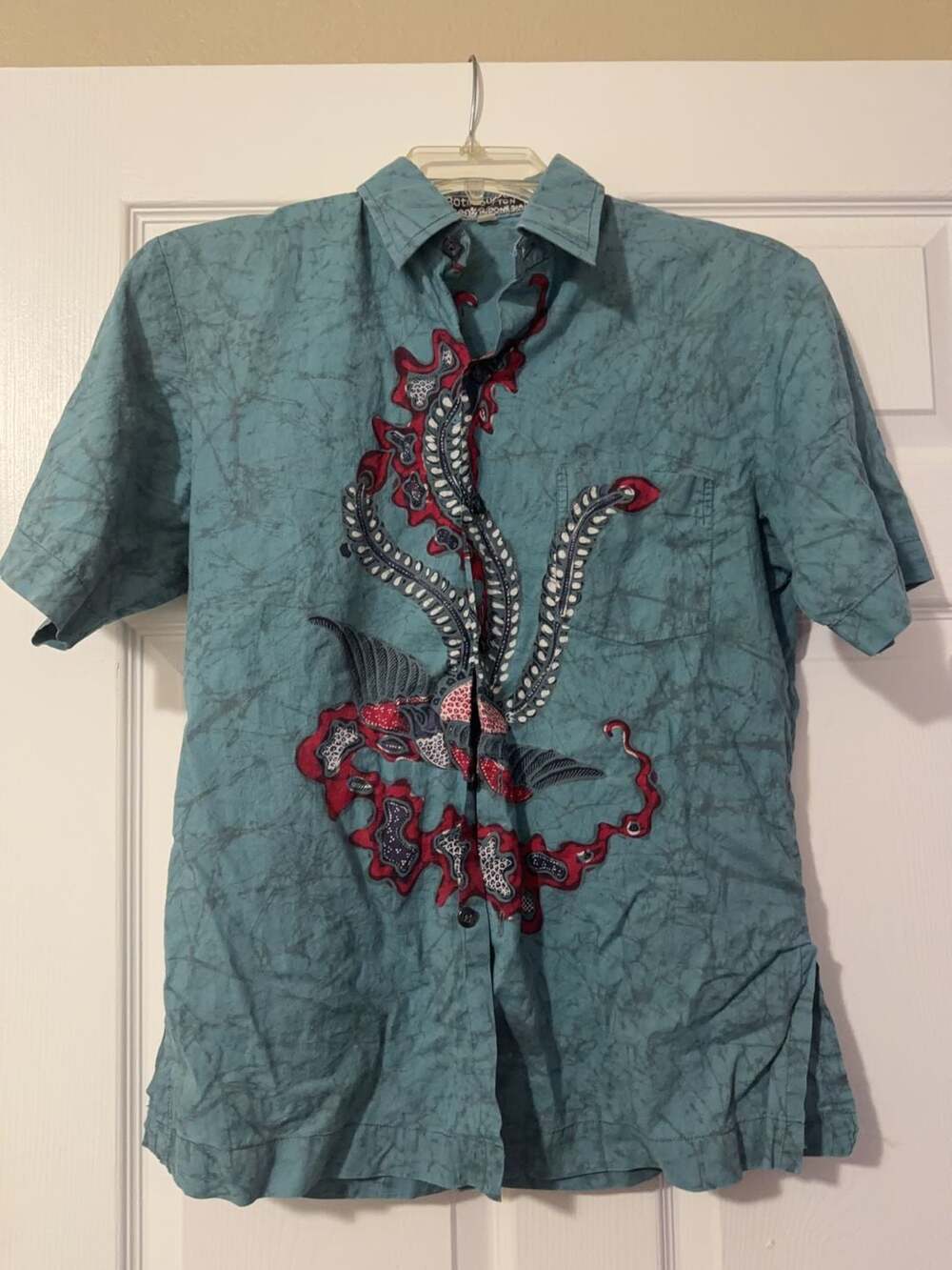 Batik Button Indonesia Short Sleeve Batik Shirt